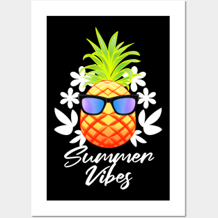 Summer Vibes - Cool Pineapple Posters and Art